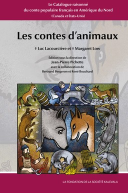 Kollaasikuva, jossa piirrettyjä eläinhahmoja, mm. susi ja kettu.